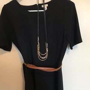 Black ponte sheath J Crew